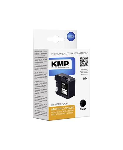 KMP Inkt vervangt Brother LC-129XLBK Compatibel Zwart B74 1534,4001