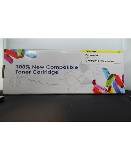 Oki C710 / C711 tonercartridge 100% new compatible, geel, yellow