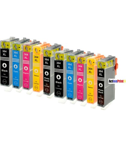Merkloos - inktcartridge - geschikt voor HP 364XL Compatible Inktcartridge-set 10pak