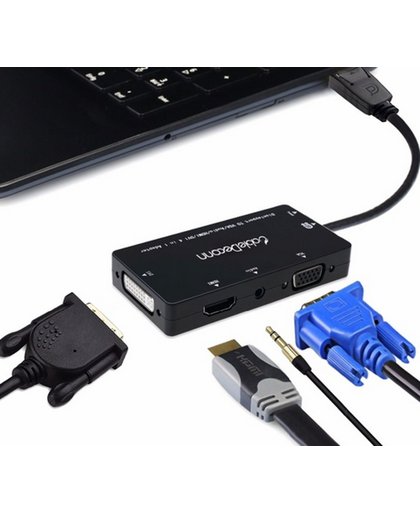 4 in 1 Display Poort naar VGA HDMI DVI Audio kabel adapter / HaverCo