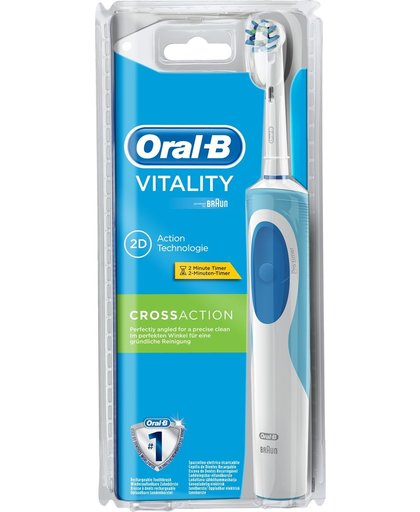 Oral-B Vitality CrossAction Volwassene Roterende-oscillerende tandenborstel Blauw, Wit