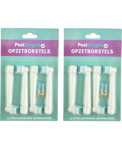 Universele Opzetborstels geschikt voor Oral-B 8 stuks - Postdrogist inclusief verpakking
