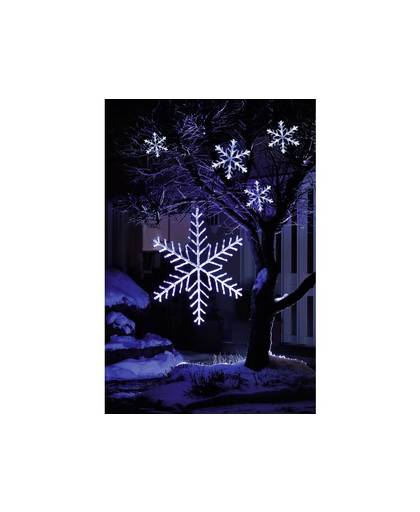 Konstsmide Lichtgordijn sneeuwvlokken Buiten 24 V Energielabel: A (A++ - E) 60 LED Koud-wit (l x b x h) 14 m x 400 cm x 30 cm