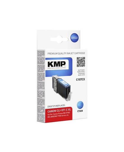 KMP Inkt vervangt Canon CLI-571C XL Compatibel Cyaan C107CX 1569,0003