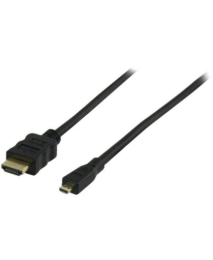 Valueline, High Speed HDMI Kabel met Ethernet HDMI connector - HDMI micro-connector 5m (Zwart)