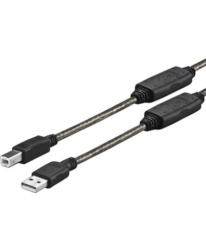 VivoLink PROUSBAB15 15m USB A USB B Mannelijk Mannelijk Zwart USB-kabel