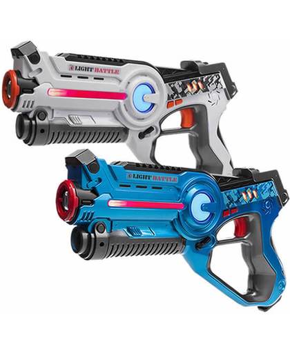 2x Light Battle Active lasergun | Lasergame set – Blauw en Wit