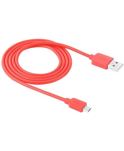 Zware kwaliteit 1Mtr. Samsung USB kabel laadsnoer roze, 35 core. 1 jaar garantie op breuk en werking.