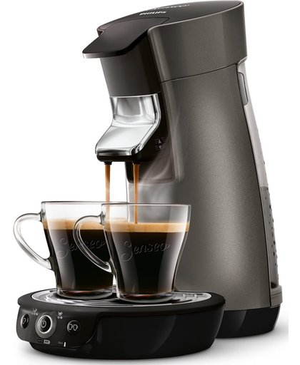 Philips Senseo HD7831/50 Vrijstaand Volledig automatisch Koffiepadmachine 0.9l 6kopjes Titanium koffiezetapparaat