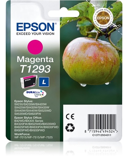 Epson Singlepack Magenta T1293 DURABrite Ultra Ink inktcartridge