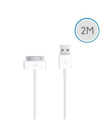 2 meter USB kabel voor Apple iPhone 3GS - wit