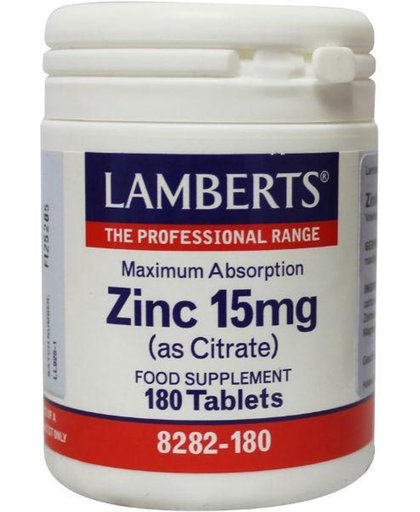 Lamberts Zink Citraat 15mg / l8282-180 Tabletten