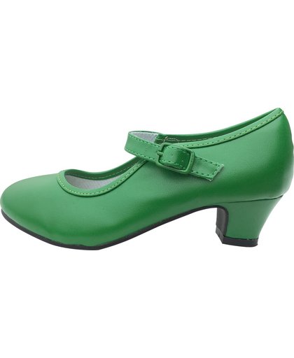 Spaanse Prinsessen schoenen groen maat 31 - binnenmaat 20,5 cm - bij jurk
