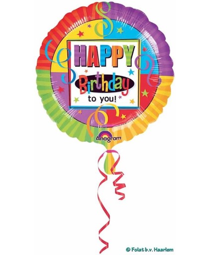 Folie ballon Happy Birthday to you (excl. helium)