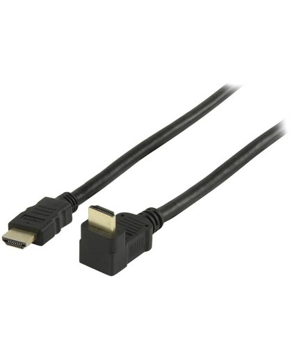 Valueline, High Speed HDMI Kabel met Ethernet HDMI connector - HDMI connector 90° gehoekt 10m (Zwart)
