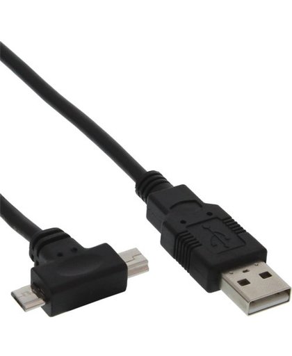 InLine USB 2.0/Micro-B USB - Mini-USB, 1.8 m 1.8m USB A Micro-USB B/Mini-USB B Mannelijk Mannelijk Zwart USB-kabel