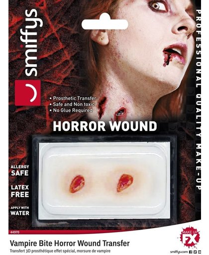Horror wond - Vampierbeet - Latex Halloween protese - zelfklevend