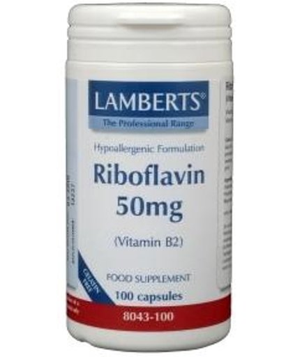 Lamberts Vitamine B2 50mg Ribofl 8043 Capsules