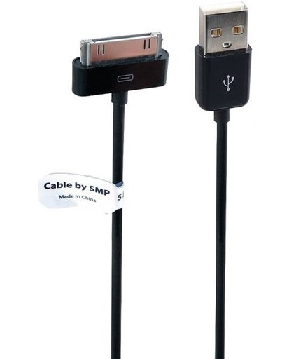 2x Kwaliteit USB kabel laadkabel 1.2 Mtr. Geschikt voor: Apple iPad 1 - Apple iPad 2 - Apple iPad 3 -  iPhone 3G - iPhone 3Gs -  iPhone 4 - iPhone 4s . Copper core oplaadkabel laadsnoer. Stevige datakabel oplaadsnoer. Oplaadsnoer met sync functie.