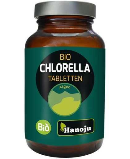 Hanoju Bio chlorella 400 mg glas flacon Tabletten