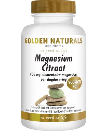 Golden Naturals Magnesium Citraat Elementair Tabletten