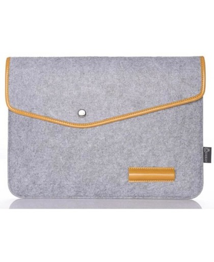 Vilten Soft Sleeve Voor De Laptop & Apple Macbook Air / Pro (Retina) 13 Inch - 13.3" Case - Bescherming Cover Hoes - Grijs