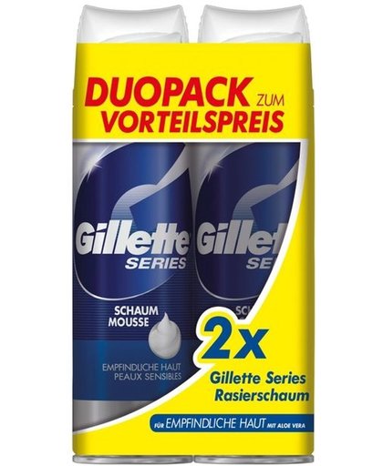 Gillette Series Scheerschuim Gevoelige Huid Duo
