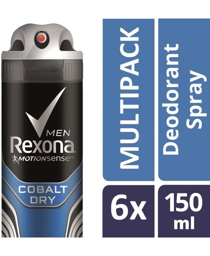 Rexona Deodorant Spray Men Dry Cobalt Voordeelverpakking