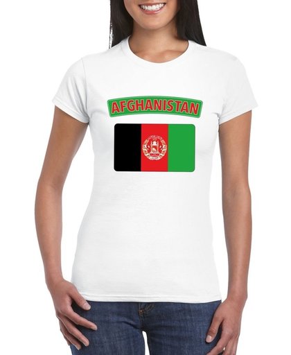 Afghanistan t-shirt met Afghaanse vlag wit dames M