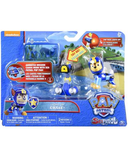 Paw Patrol light up deluxe figuur Chase Sea Patrol