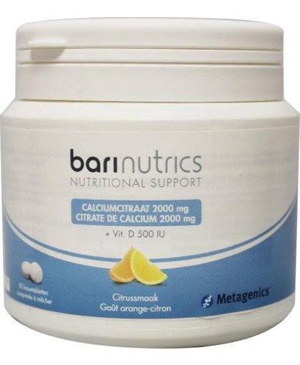 Metagenics Barinutrics Calciumcitraat Kauwtabletten