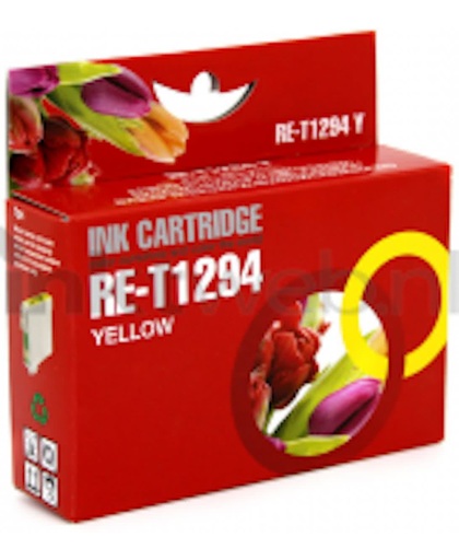 Merkloos - Inktcartridge / Alternatief voor de Epson T1294 / Geel