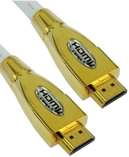 HDMI 19 Pin mannetje naar HDMI 19Pin mannetje vergulde kabel, 1.3 Versie, Ondersteunt HD TV / Xbox 360 / PS3 etc, Lengte: 1.5 meter