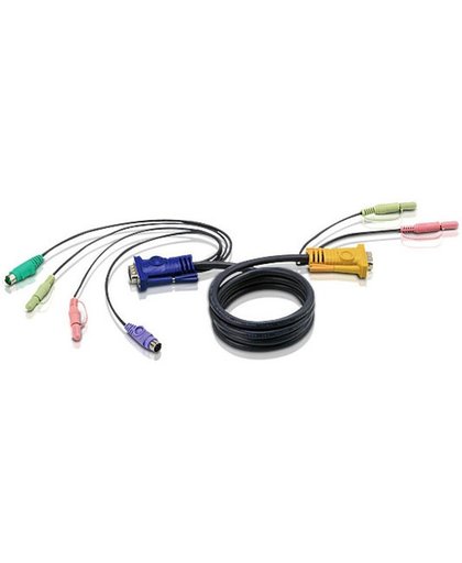 Aten 2L5303P 3m Zwart toetsenbord-video-muis (kvm) kabel