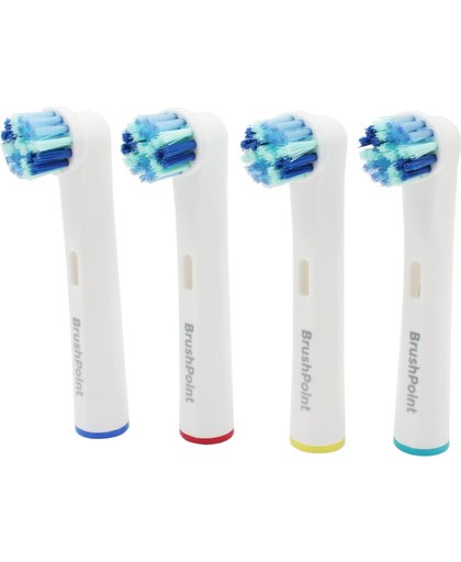 4-pack BrushPoint vervangingsborstels Opzetborstels voor Oral-B elektrische tandenborstels