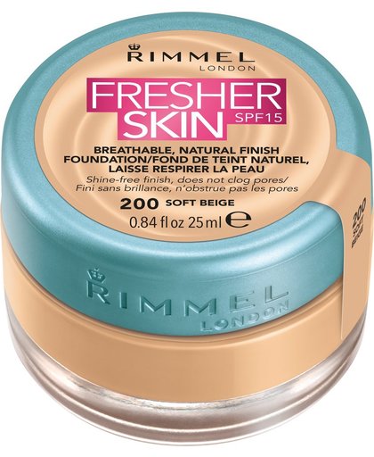 Rimmel Fresher Skin Foundation 200 Soft Beige