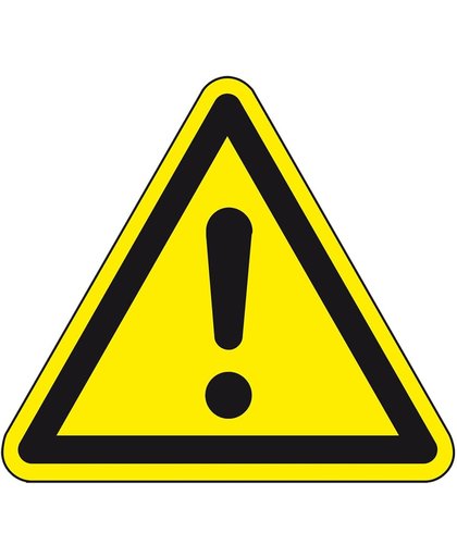 Waarschuwingssticker 'Algemeen waarschuwingsteken', ISO 7010, SL 50 mm (10/vel)