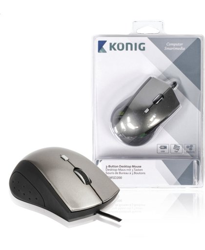 K\xf6nig CSMSD200 Desktop-muis met 3 knoppen medium-size
