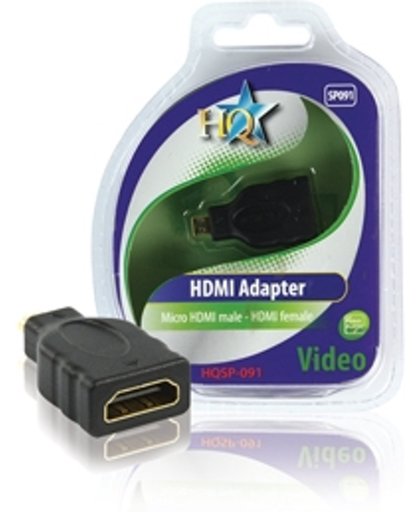 HQ SP-091 HDMI Vrouwelijk HDMI Micro Connector Zwart kabeladapter/verloopstukje