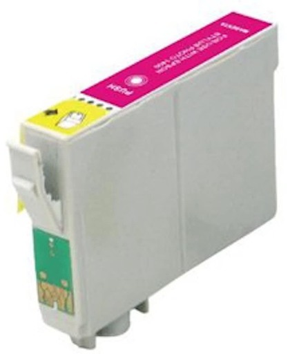 inkt cartridge voor Epson T0483 magenta wit Label