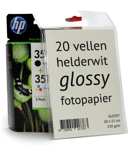 HP 350 / 351 Inktcartridge met fotopapier