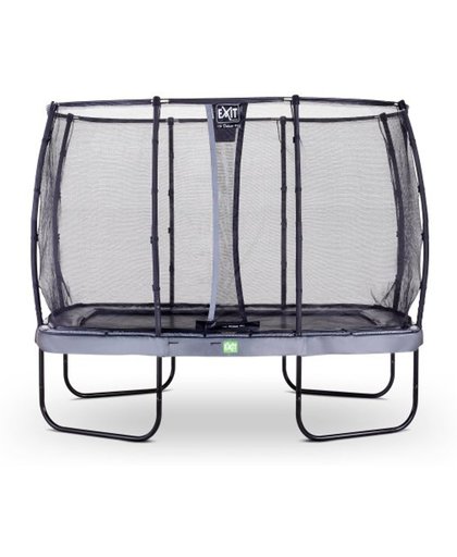 EXIT Elegant trampoline rectangular 214x366cm with safetynet Deluxe (Grey)