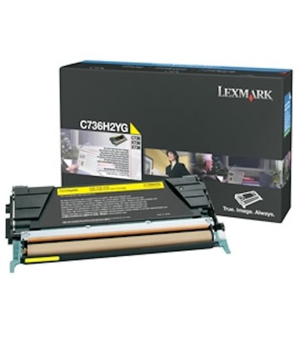 Lexmark C736, X736, X738 10K gele tonercartridge