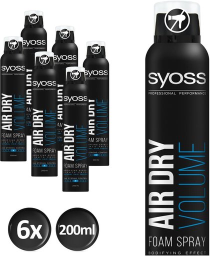 Syoss Air Dry Foam Spray Volume Voordeelverpakking