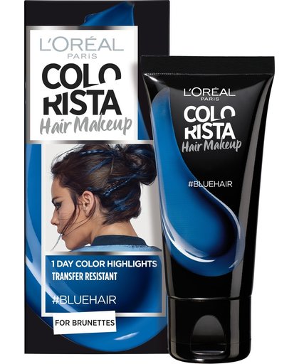 Loreal Paris Colorista Hair Makeup - Blue - 1 Dag Haarkleuring
