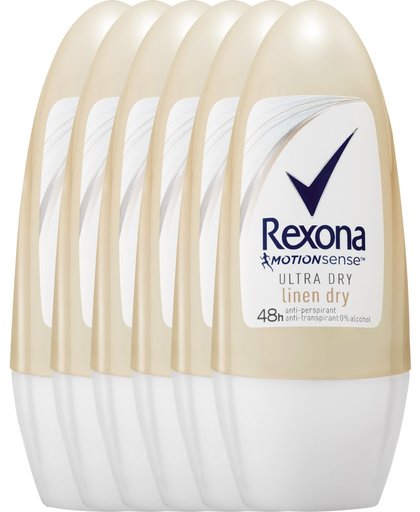 Rexona Deodorant Deoroller Linen Dry Voordeelverpakking