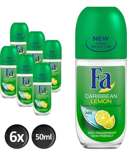 Fa Deodorant Deoroller Caribbean Lemon Voordeelverpakking