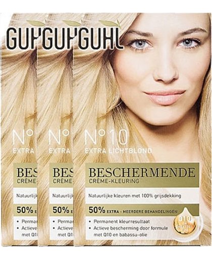 Guhl Protecture Haarverf Beschermende Creme-kleuring 10 Extra Licht Blond Voordeelverpakking