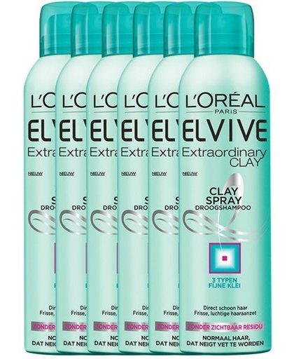 Loreal Paris Elvive Extraordinary Clay Spray Droogshampoo Voordeelverpakking