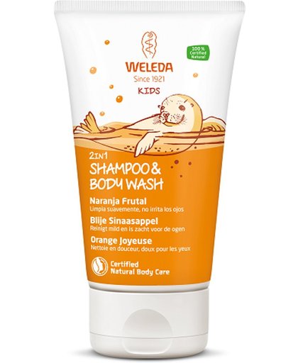 Weleda Kids Body Wash And Shampoo Sinaasappel